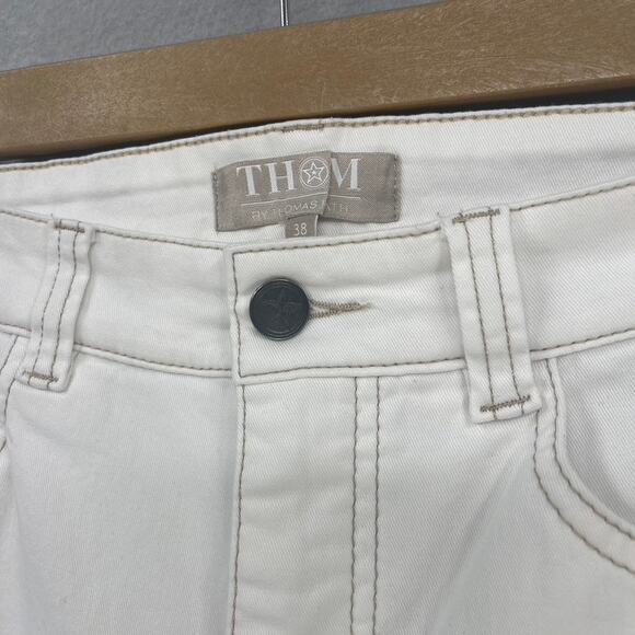 Thomas Rath Jeans Womens EU 38 US 8 White Flare Bootcut Thom Embroidered Pants - Picture 5 of 12